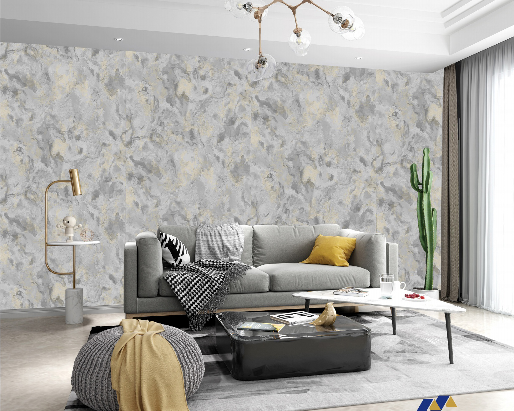 3D Deep Embossed Wallpaper T2 77