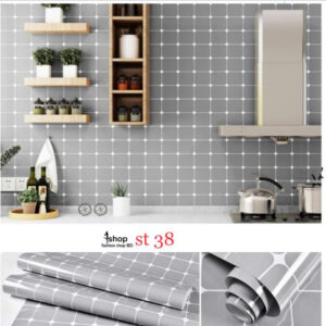Waterproof Oil proof Self adhesive Wallpaper Moisture proof Stove Sticker Fireproof High Temperature-resistant Kitchen Sticker ST 38