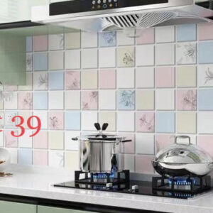 Waterproof Oil proof Self adhesive Wallpaper Moisture proof Stove Sticker Fireproof High Temperature-resistant Kitchen Sticker ST 39