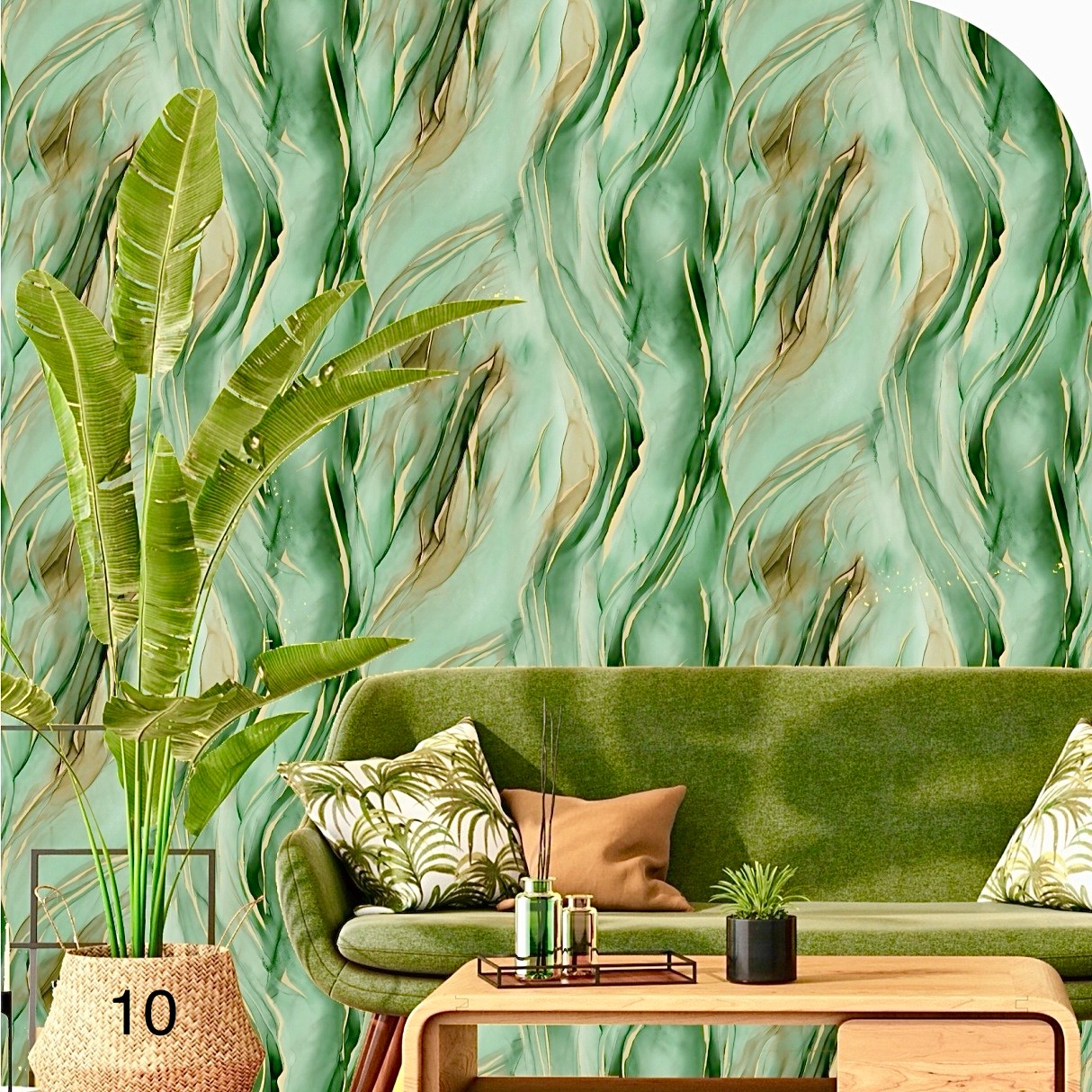 Abstract expressive style with a free flow of paints, brush strokes, lines, curves, and swirls Premium Quality 3D Deep Embossed Wallpaper T3 10, 12, 21,30, - Image 7