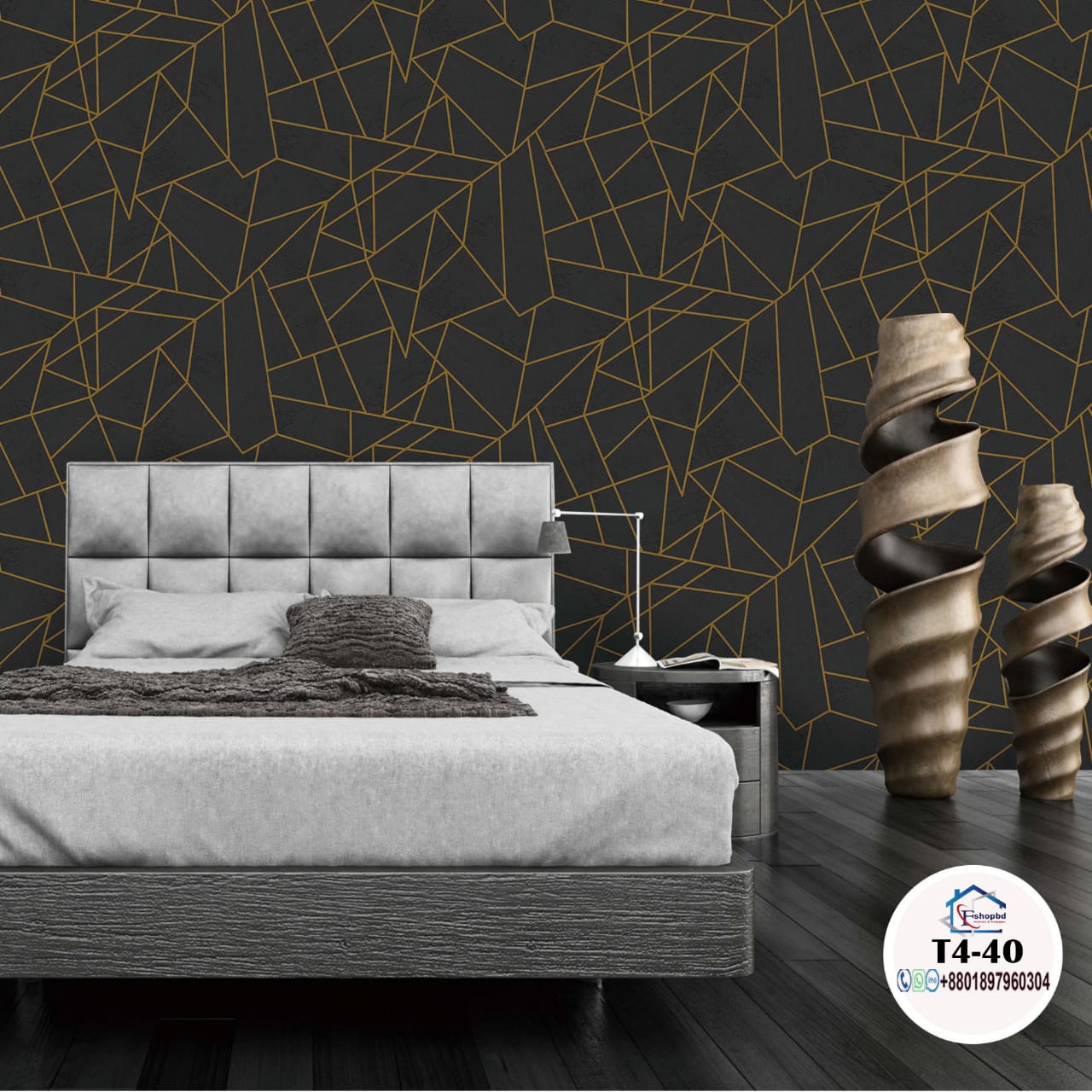 2026 Home Decoration PVC Wallpaper with Leaves Pattern Wall Covering 3D Wallpaper Home Decoration-Materials Vinyl Factory Manufacturer Cheap Price T4 40,42 - Image 4