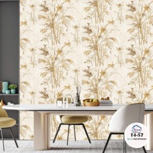 2026 Home Decoration PVC Wallpaper with Leaves Pattern Wall Covering 3D Wallpaper Home Decoration-Materials Vinyl Factory Manufacturer Cheap Price T4 56,57