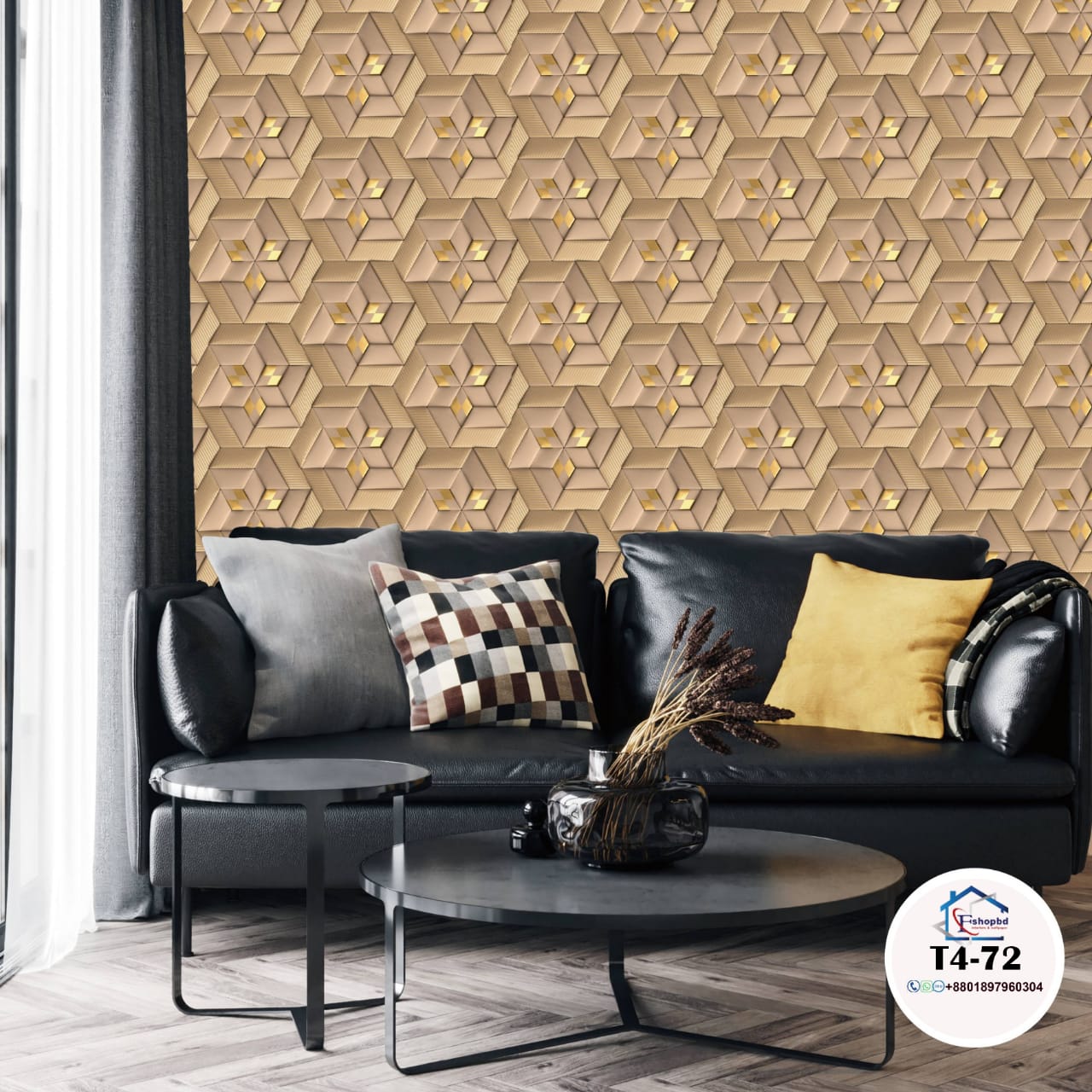 2026 Home Decoration PVC Wallpaper with Leaves Pattern Wall Covering 3D Wallpaper Home Decoration-Materials Vinyl Factory Manufacturer Cheap Price T4 68,69,70,72,73,74 - Image 11