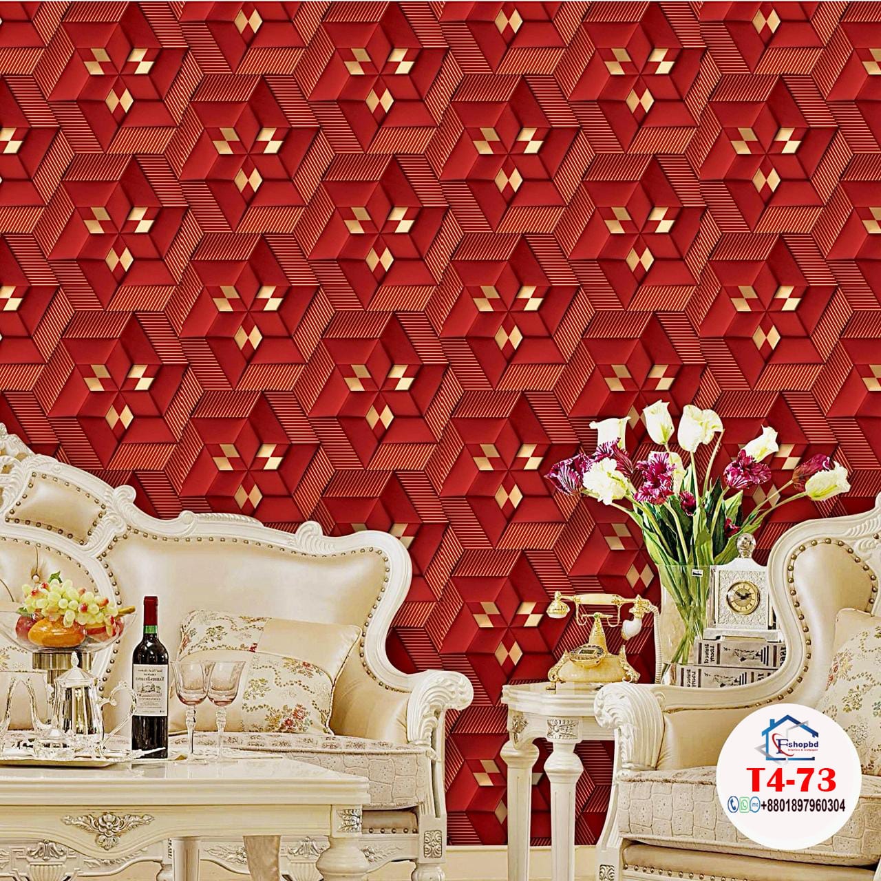 2026 Home Decoration PVC Wallpaper with Leaves Pattern Wall Covering 3D Wallpaper Home Decoration-Materials Vinyl Factory Manufacturer Cheap Price T4 68,69,70,72,73,74