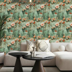 Modern Abstract Golden White Leaves Canvas Wall Art 3D Wallpaper T5 12